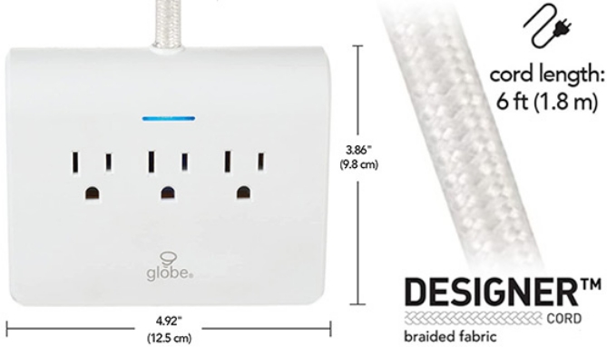 Picture 4 of Designer Desktop Surge Protector with 4 USB Ports