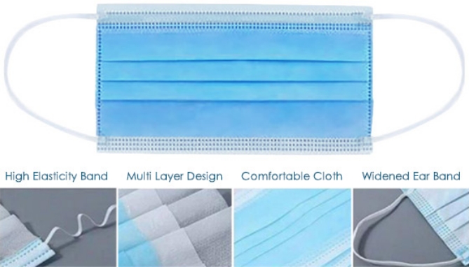 Click to view picture 4 of 3-Layer Non-Medical (Disposable) Face Masks (10, 30 or 50 Packs)