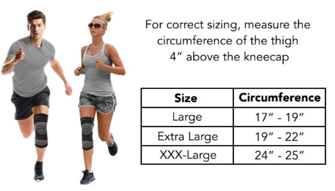 Click to view picture 2 of Knee Compression Sleeve with Adjustable Straps