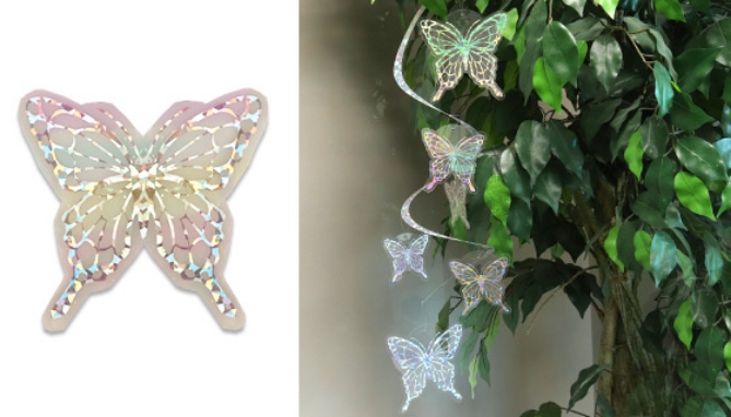 Click to view picture 2 of Butterfly Spiral Sun Catcher For Indoors And Outdoors