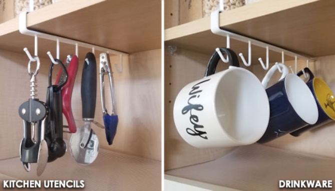 Click to view picture 3 of Multi-use Under The Shelf Holder For Coffee Mugs and More