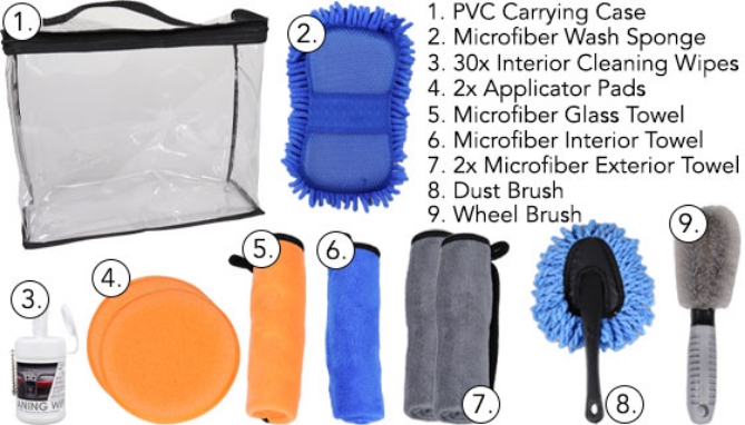 Picture 4 of 40 Piece Deluxe Car Cleaning Kit
