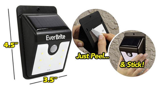 Click to view picture 7 of 2-Pack of Ever Brite Solar Powered Deluxe Outdoor Security Lights