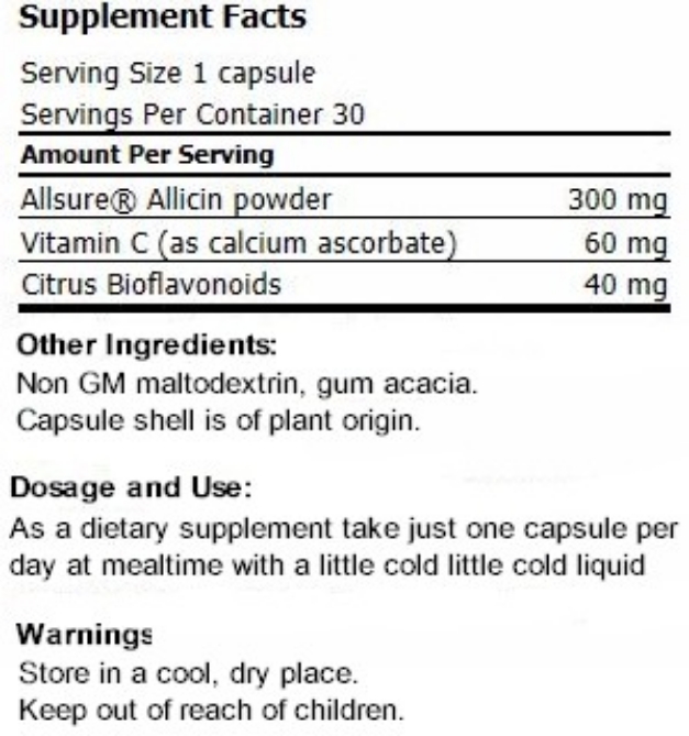Click to view picture 3 of Alli-C Garlic Supplement - Boost Your Immune System