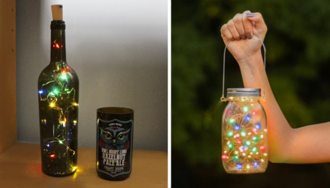 Picture 3 of Colored LED String Lights for Glass Bottles