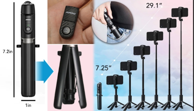 Picture 5 of Ultimate Selfie Stick Tripod with Bluetooth Remote Shutter Button