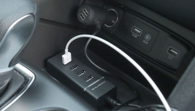 Picture 3 of 6-Port USB Car Charger - Extends Power to Back Seat