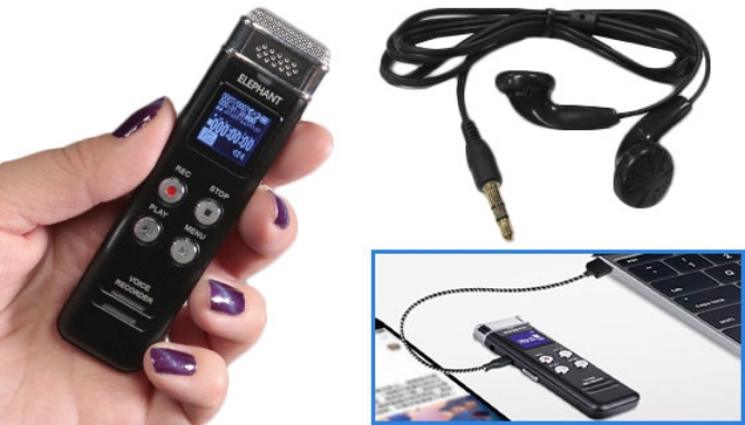 Click to view picture 3 of 4GB Elephant Digital Sound Recorder