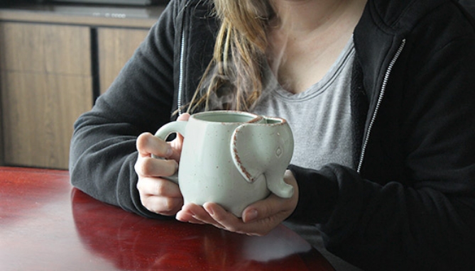 Picture 4 of Ceramic Elephant Tea Mug - 2pk