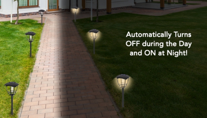 Click to view picture 4 of 2-Pack of Solar Stake Lights w/ Vintage Style LED Bulb
