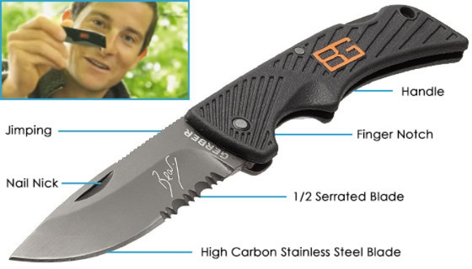 Click to view picture 4 of Bear Grylls Compact Scout Folding Survival Knife with Pocket Guide