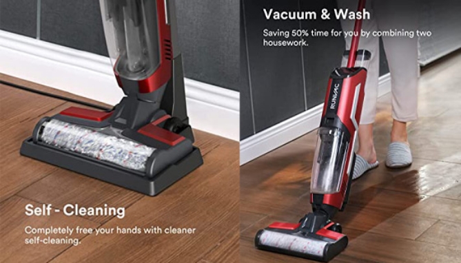 Runvac All-In-1 Cordless Wet and Dry Vacuum and Mop - PulseTV