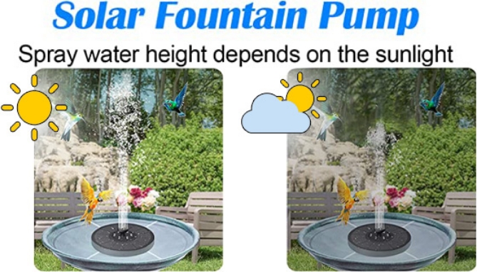 Click to view picture 4 of Deluxe Solar-Powered Water Fountain with Color Changing LEDs