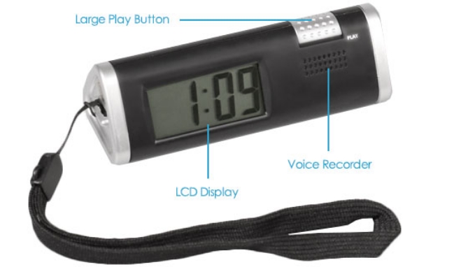 Picture 3 of 3-in-1 Travel Alarm Clock with Voice Recorder