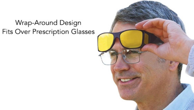 Click to view picture 4 of HD Night Vision Wrap-Around Style Glasses