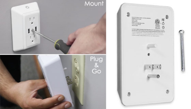 Picture 3 of Dual USB Outlet with LED Nightlight