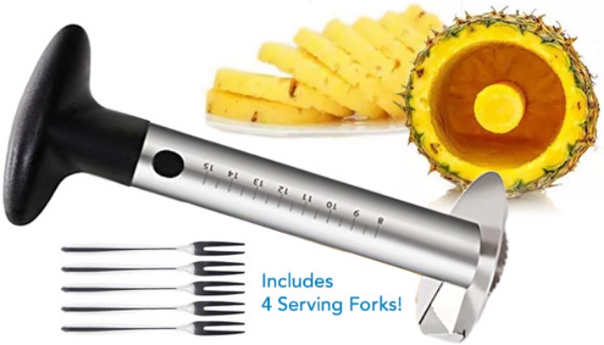 Picture 6 of Pineapple Corer with Mini Fork Set