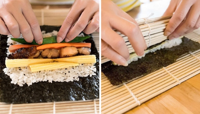 Picture 3 of 9pc Bamboo Sushi Making Kit