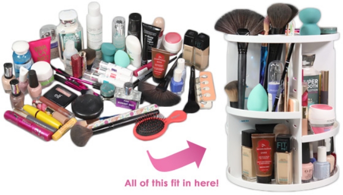 Click to view picture 6 of Adjustable Rotating Cosmetic Organizer