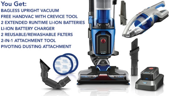 The Hoover Air Cordless Lift Deluxe 2-in-1 is a powerful, versatile vacuum that can handle it all without the hassle of messy cords! The vacuum is powered by a deluxe rechargeable 20 Volt LithiumLife Battery Technology, with a built-in power indicator.