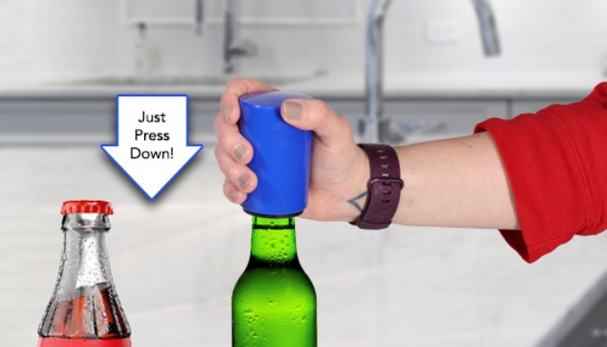 Picture 3 of Push Down and Pop Off Bottle Opener