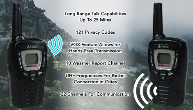 Picture 3 of COBRA CXT345 Deluxe Outdoor Long Range Walkie Talkies (2PK) Refurbished