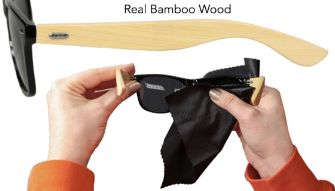 Click to view picture 5 of Real Bamboo Polarized Sunglasses Kit