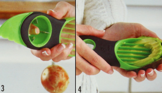 Click to view picture 4 of 3-in-1 Avocado Tool: Split, Pit, and Slice!