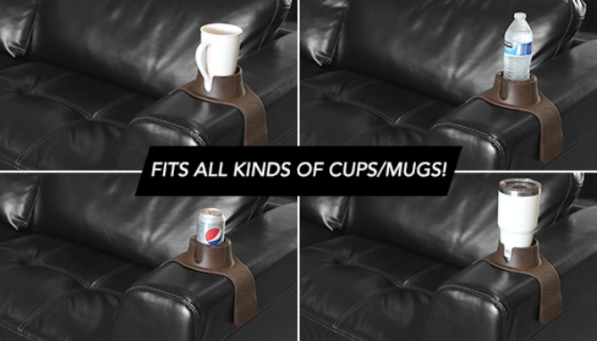 Picture 3 of Silicone Anti-Spill Cup Holder for Sofas, Couches, and Armchairs