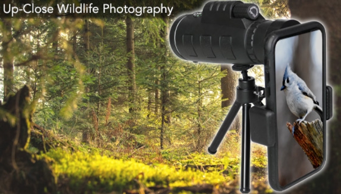 Picture 4 of Portable Monocular Telescope with Tripod and Smartphone Clip