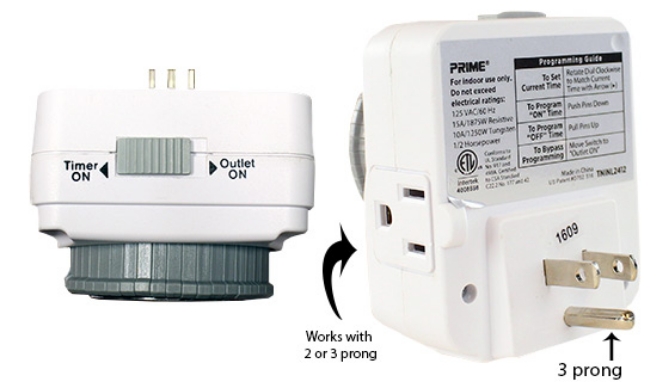 Picture 6 of 24-Hour Heavy Duty Programmable Timer with Night Light