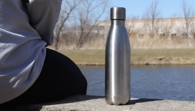 Click to view picture 5 of Insulated Water Bottle with UV-C Sanitizing Cap