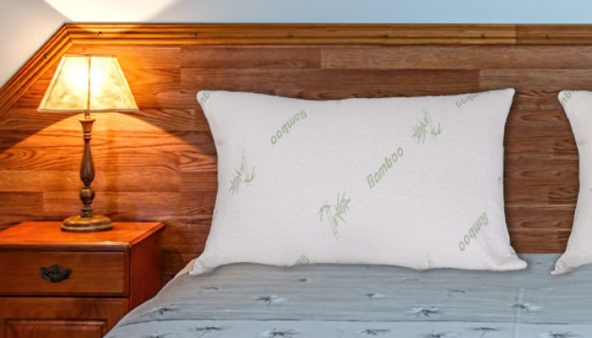 Click to view picture 5 of Quilted Bamboo Luxury KING Pillow w/ Individual Pieces of Memory Foam Filling