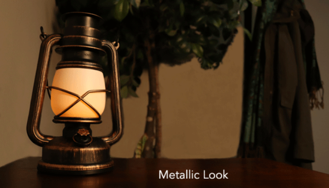 Picture 8 of Vintage Look Hurricane Lantern w/ Gorgeous Realistic Flicker Flame 2-Pack