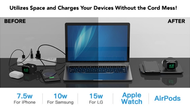 Click to view picture 11 of Multi  Wireless Charging Station - Charges 3 Devices At Once