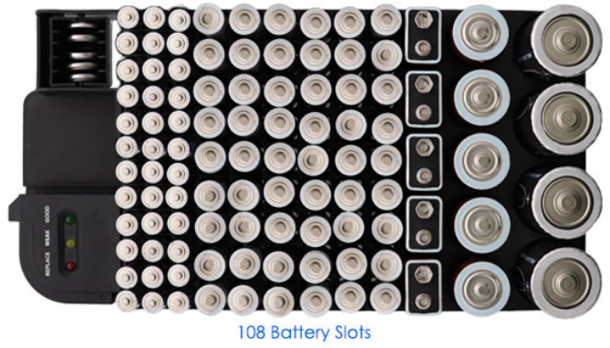 Picture 4 of 108 Capacity Battery Caddy With Tester