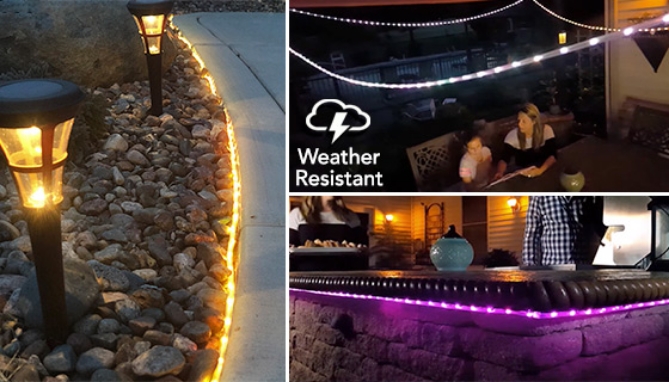 Picture 7 of 100 LED Indoor/Outdoor Color Changing Rope Lights w/ Remote