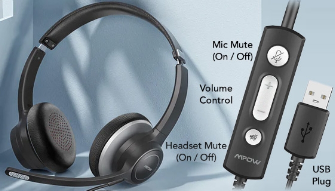 Picture 6 of USB Wired Computer Headset Microphone with Controller