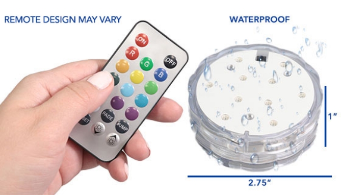Picture 7 of Waterproof Color-Changing Light with Remote Control - 2pk