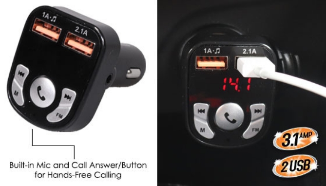 Picture 7 of Armor All Bluetooth FM Transmitter & Car Charger