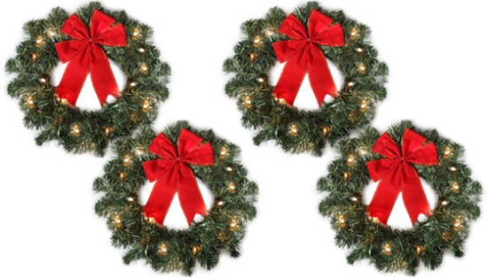 Add this set of 4 Traditional Wreaths to your home decor this holiday season!