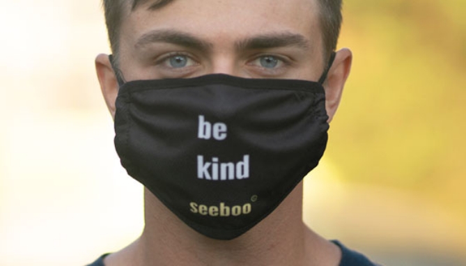 Picture 3 of Be Kind Face Mask - Reusable W/ Filter Pocket