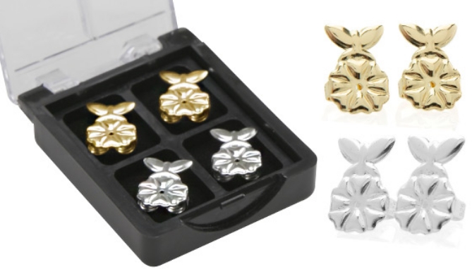 Click to view picture 6 of Set of Two Deluxe Edition of MagicBax Earring Lifters (18K Gold Plated and Sterling Silver)