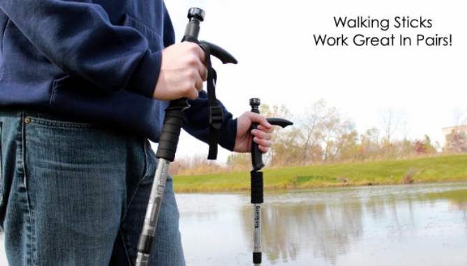 Picture 5 of Anti-Shock Telescopic Walking Stick with Light