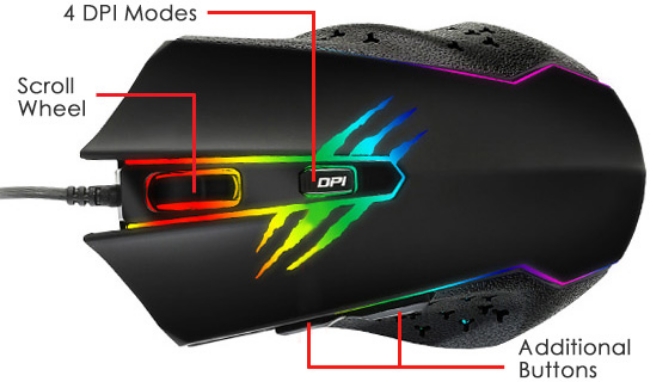 Picture 5 of Multicolored Backlit Gaming Mouse