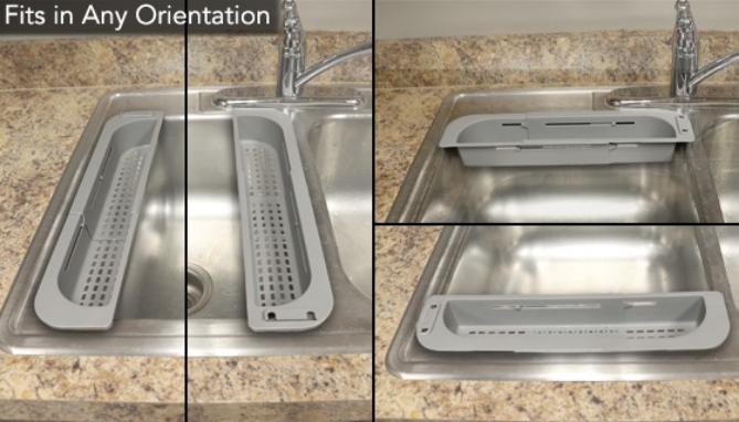 Picture 6 of Sliding Sink Organizer with Towel Hanger