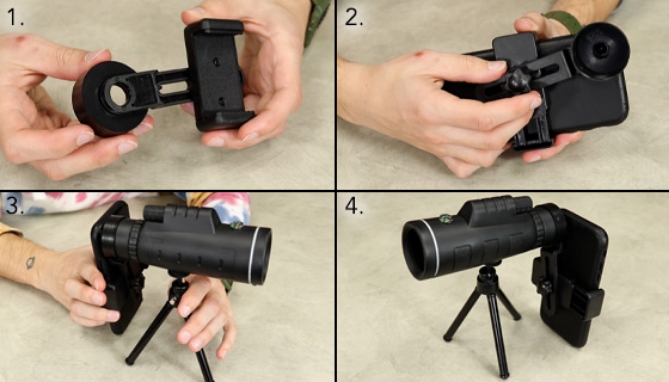 Picture 5 of Portable Monocular Telescope with Tripod and Smartphone Clip