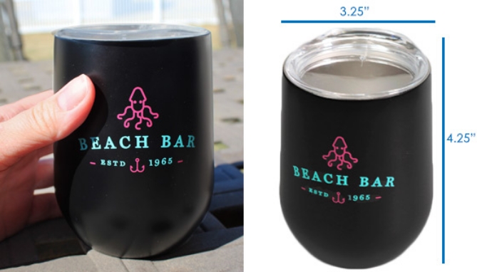 Picture 5 of Beach Bar Stainless Steel Wine Glasses 2pk