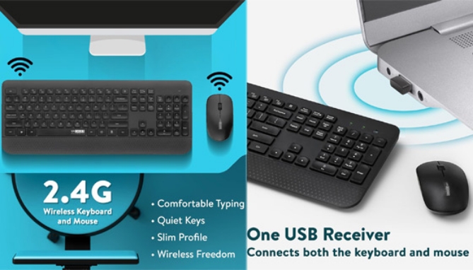 Click to view picture 3 of Wireless Keyboard and Mouse Combo by Uncaged Ergonomics