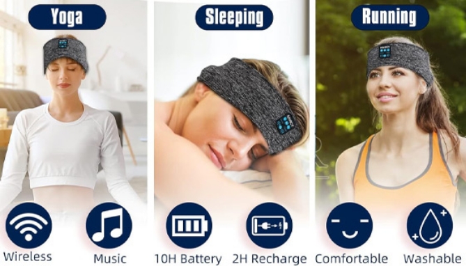 Picture 4 of Bluetooth Music Headband: For Workouts and Sleep